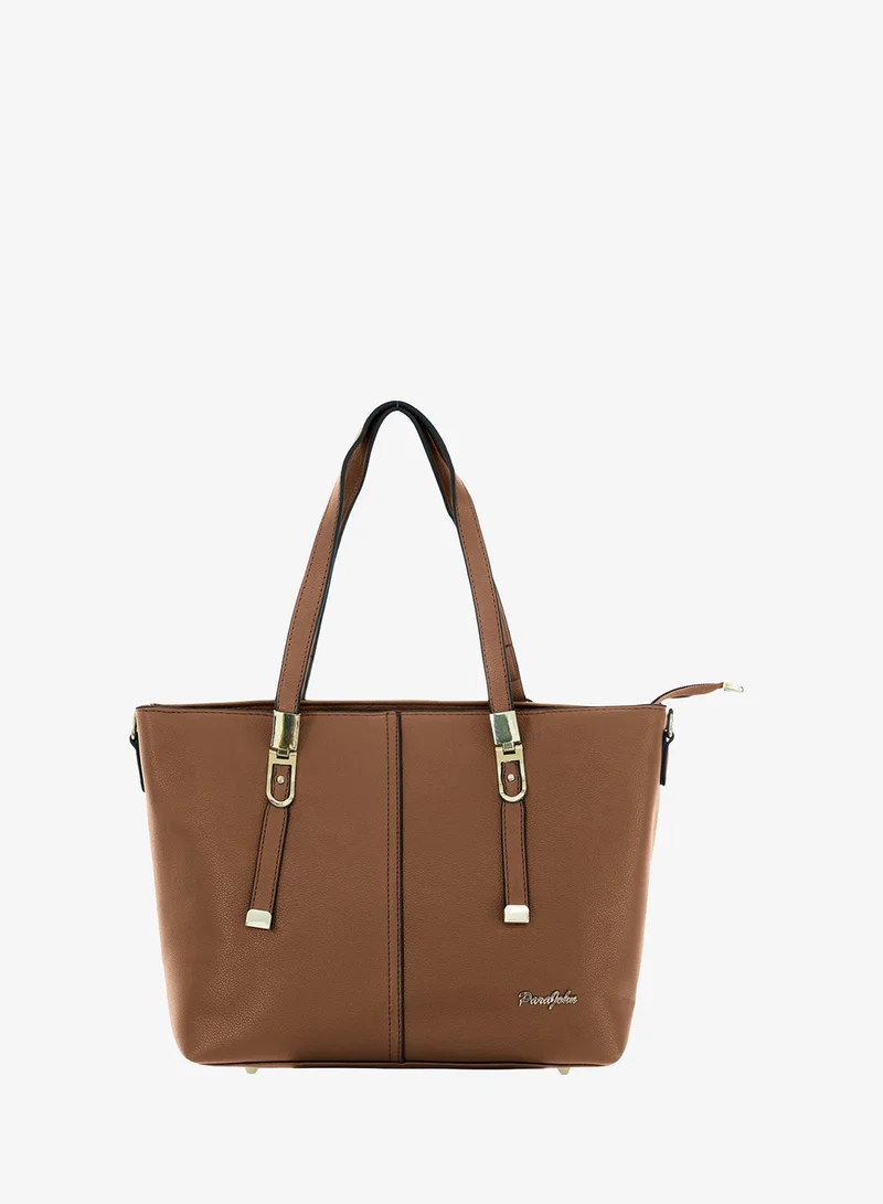 PARAJOHN Para John Ladies Handbag PU Leather Tote Shoulder Bag with Zip Closure and Double Handles