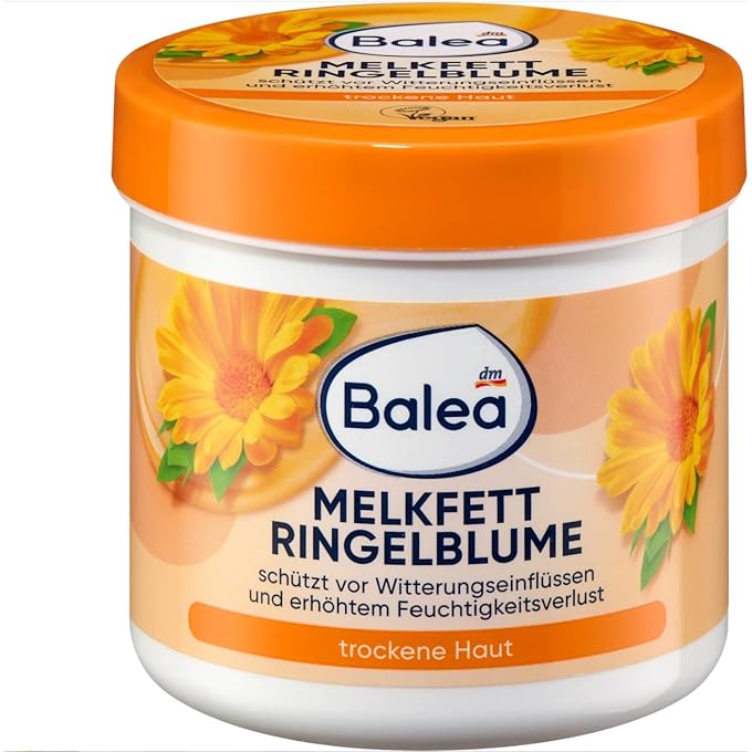 balea Milking Fat Marigold 250 ml - Intensive Skin Care for Dry and Stressed Skin - With Marigold Extract - Protective Care for Body and Hands - Image 1
