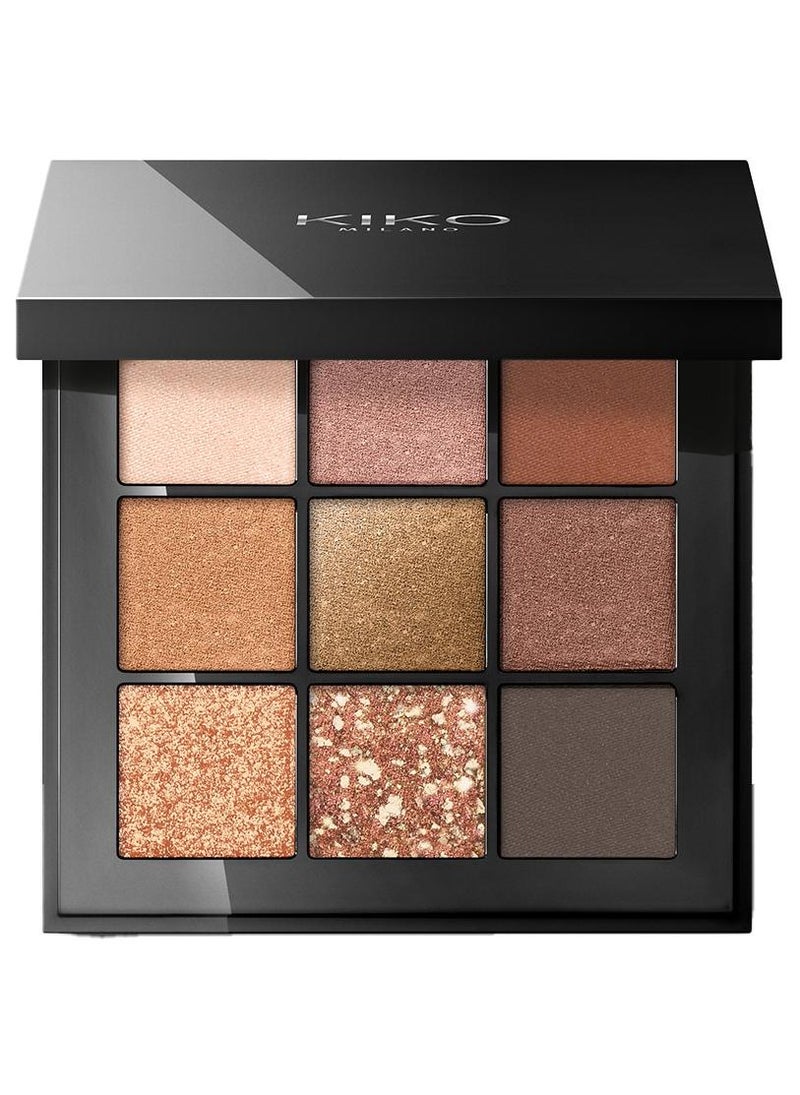 KIKO MILANO Glamour Multi Finish Eyeshadow Palette 02 Earth Tones - Image 1