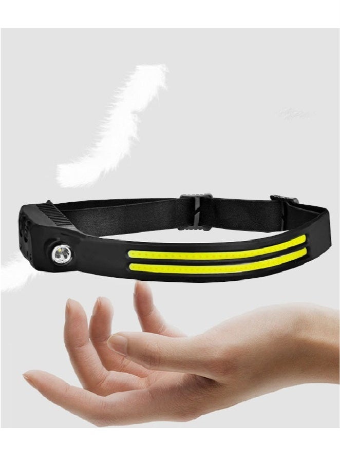 كيلا مصباح أمامي LED قابل لإعادة الشحن للبالغين، مستلزمات التخييم، إضاءة للتخييم، إضاءة أقوى بمرتين من المصابيح الأمامية، مصباح شريط رأس، أوضاع إضاءة متعددة، معدات للمشي لمسافات طويلة لمغامرات الجري الليلي والمناسبات الخارجية (مصباح أمامي + طقم سيارة) - Image 1