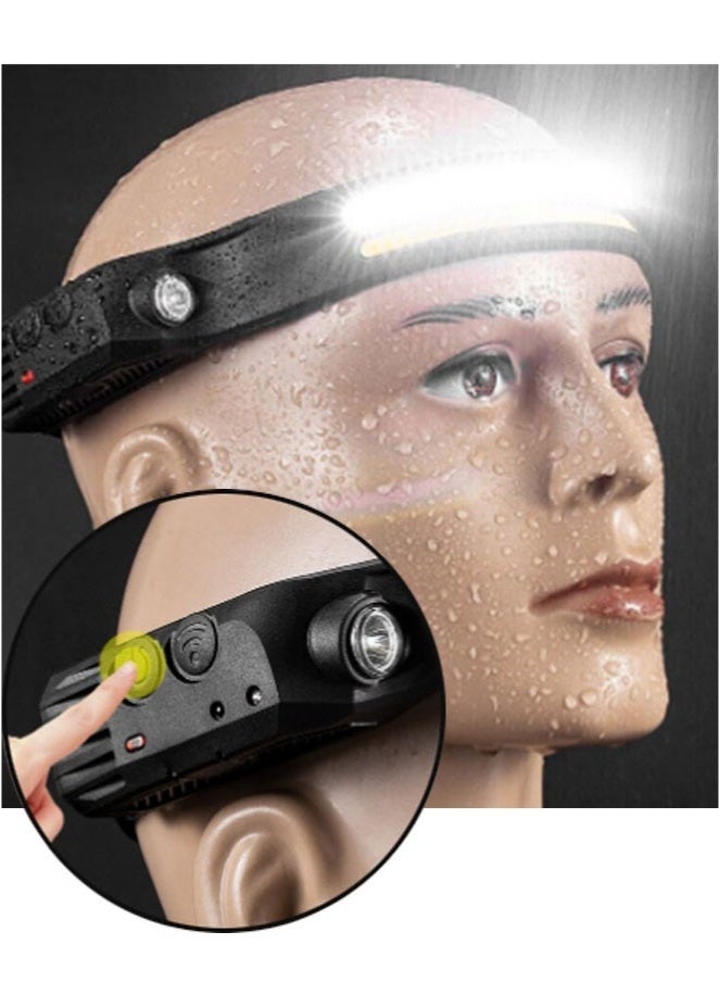 كيلا مصباح أمامي LED قابل لإعادة الشحن للبالغين، مستلزمات التخييم، إضاءة للتخييم، إضاءة أقوى بمرتين من المصابيح الأمامية، مصباح شريط رأس، أوضاع إضاءة متعددة، معدات للمشي لمسافات طويلة لمغامرات الجري الليلي والمناسبات الخارجية (مصباح أمامي + طقم سيارة) - Image 2