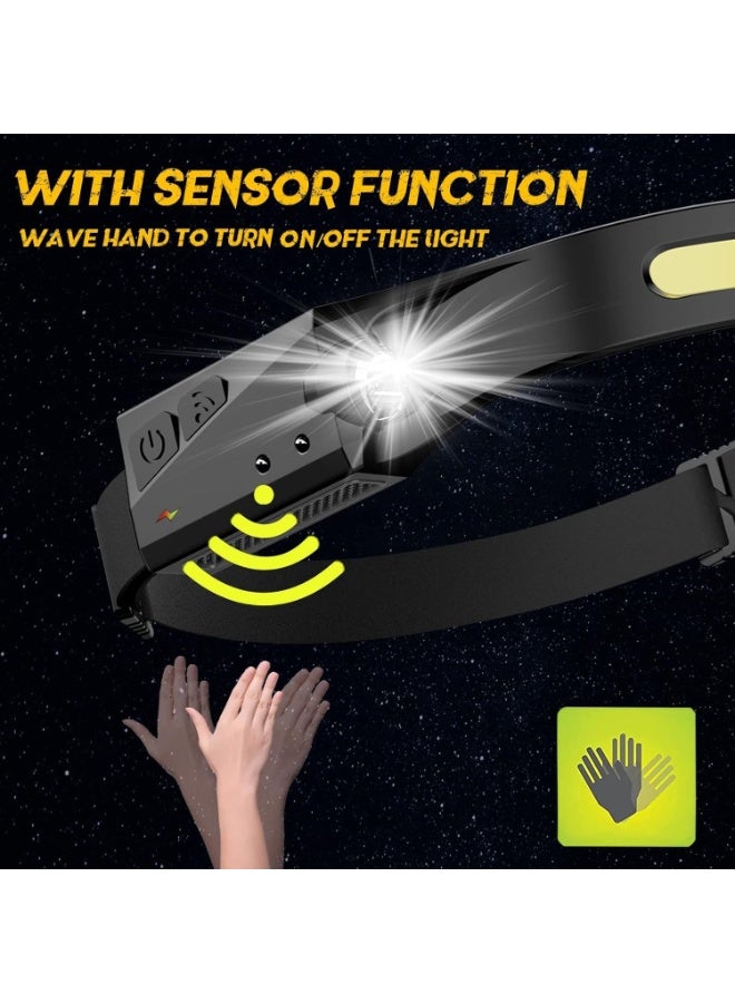 كيلا مصباح أمامي LED قابل لإعادة الشحن للبالغين، مستلزمات التخييم، إضاءة للتخييم، إضاءة أقوى بمرتين من المصابيح الأمامية، مصباح شريط رأس، أوضاع إضاءة متعددة، معدات للمشي لمسافات طويلة لمغامرات الجري الليلي والمناسبات الخارجية (مصباح أمامي + طقم سيارة) - Image 3