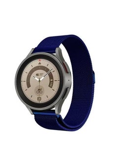 Samsung Galaxy Watch 5 / Galaxy Watch 5 Pro Band Milanese Stainless Steel Strap 20mm Compatible with Galaxy Watch5 (44mm/40mm) Galaxy Watch5 Pro (45mm) Blue