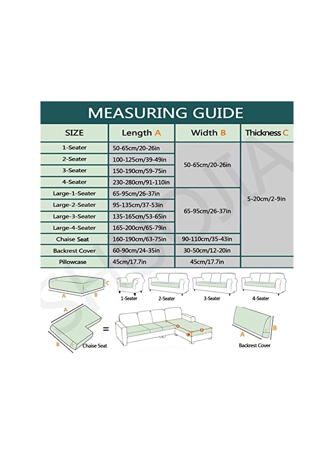 The Bros Sofa Seat Cushion Covers, Waterproof Sofa Seat Cushion Covers Replacement, Stretch Sofa Cushion Protector for Individual Cushions,Seat Couch Cover for Pets & Kids (Large-2-Seater,Grey) - Image 5