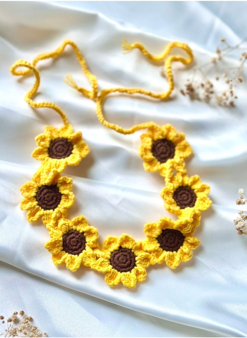 Yarns N Stitch - Sunflower Crochet Headband - Image 1