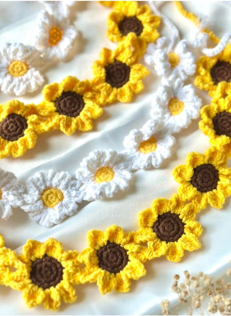 Yarns N Stitch - Sunflower Crochet Headband - Image 1