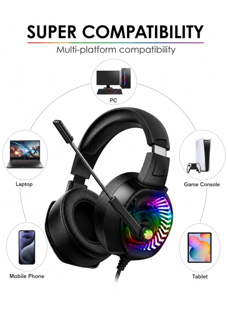سماعة رأس ستيريو للألعاب مزودة بميكروفون لأجهزة PS4/PS5/XOne/XSeries/NSwitch/PC - سلكية - Image 2