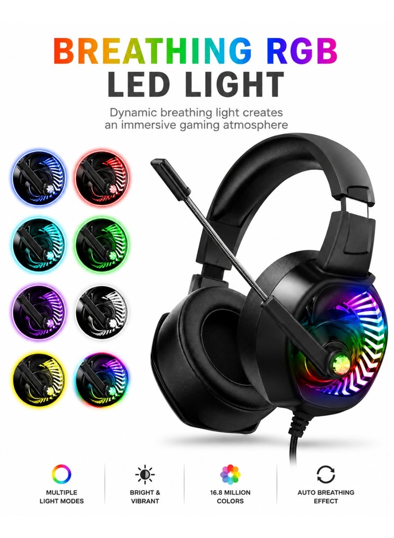 سماعة رأس ستيريو للألعاب مزودة بميكروفون لأجهزة PS4/PS5/XOne/XSeries/NSwitch/PC - سلكية - Image 4