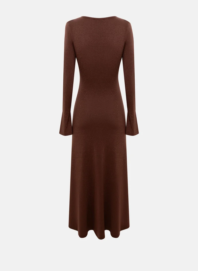 Lichi  Maxi viscose dress with a wrap imitation for Women | Best Price UAE