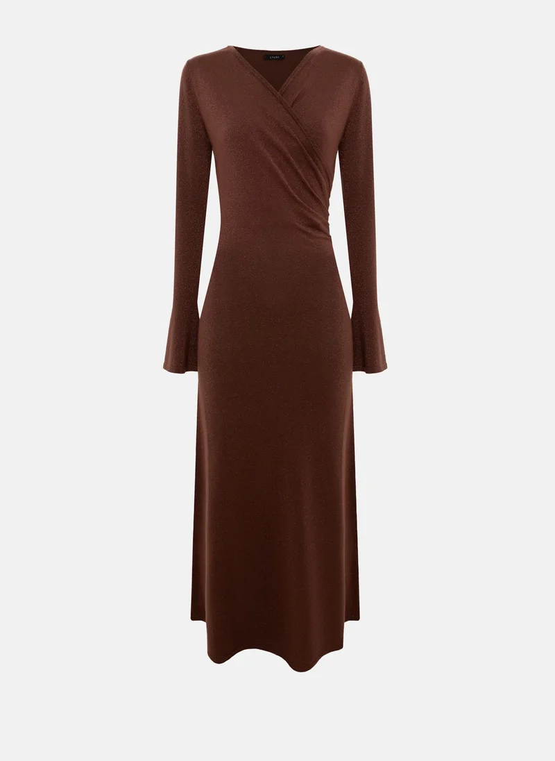 Lichi  Maxi viscose dress with a wrap imitation for Women | Best Price UAE