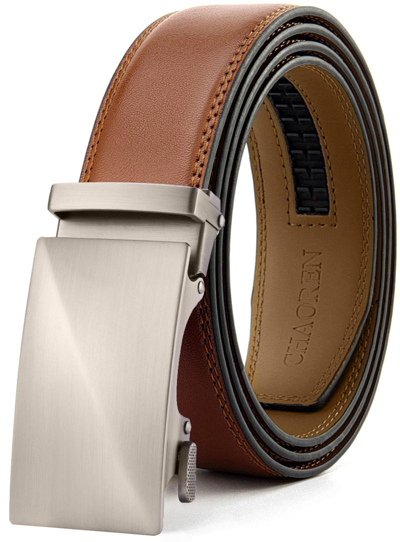 CHAOREN Mens Belt Leather Ratchet Belt - Customizable Fit, Effortless Style (35mm) - Image 1