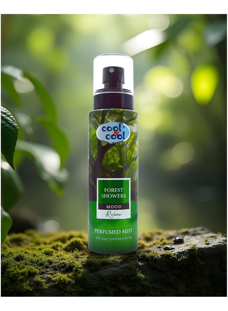 Cool & Cool Perfumed Mist Forest Showers 250ML - Bay Leaf, Vetiver & Musk – Relaxing Body Spray for Men & Women - Image 4