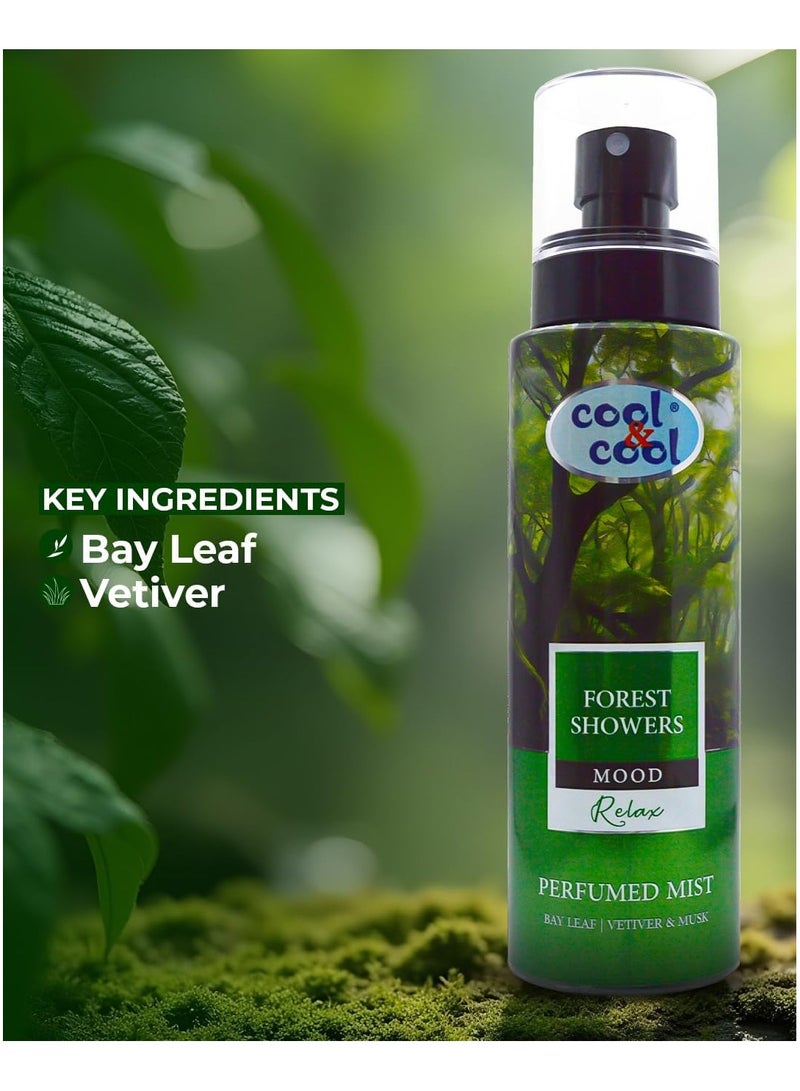 Cool & Cool Perfumed Mist Forest Showers 250ML - Bay Leaf, Vetiver & Musk – Relaxing Body Spray for Men & Women - Image 5