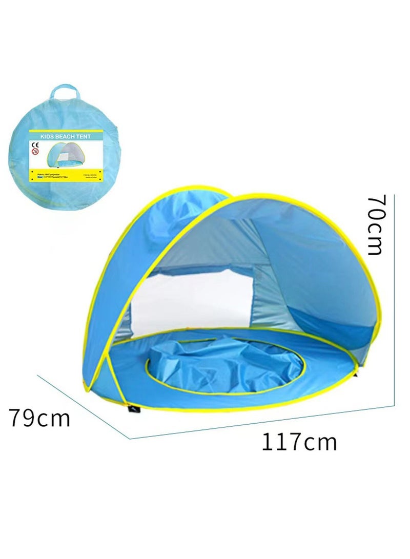 Pop up Baby Sun Shade Beach Tent with Pool, Portable Lightweight UV Protection Shelter Canopy for Beach, Yard, Infant Indoor, and Outdoor - Image 4
