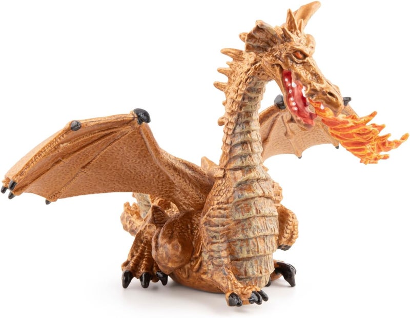 Papo HandPainted  Figurine The Enchanted World Gold Dragon with Flame 39095  Collectible  for Children  Suitable for Boys and Girls  from 3 Years Old - Image 4