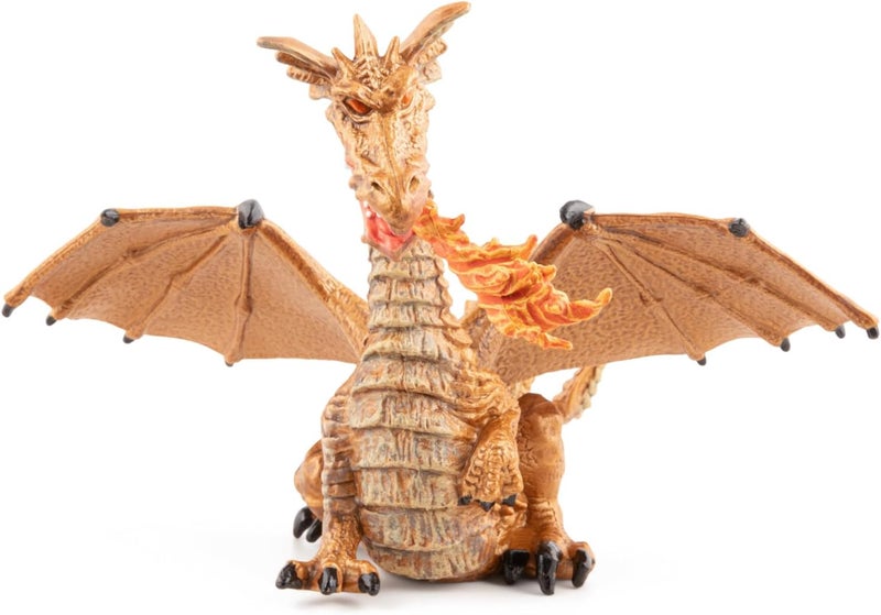 Papo HandPainted  Figurine The Enchanted World Gold Dragon with Flame 39095  Collectible  for Children  Suitable for Boys and Girls  from 3 Years Old - Image 2