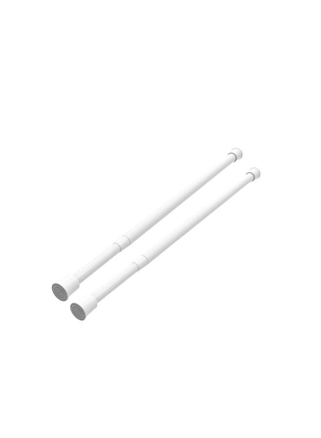 Blu-Pier Tech 2 Pack Spring Tension Curtain Rods 18 to 28 inches Adjustable,Small Short Kitchen Curtains Rod,No Drilling,No Screws for Windows,Doorway,Bathroom - Image 1