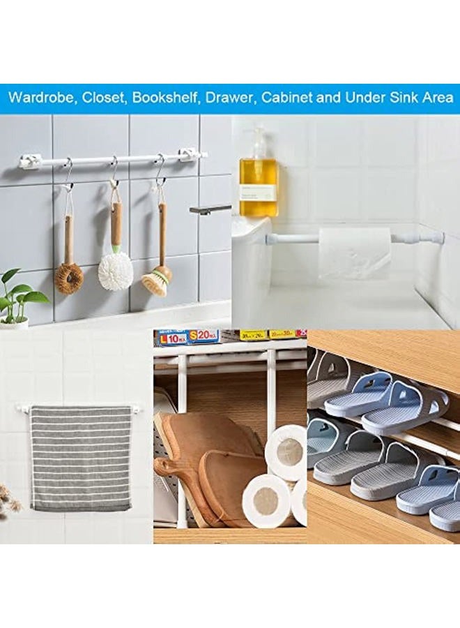 Blu-Pier Tech 2 Pack Spring Tension Curtain Rods 18 to 28 inches Adjustable,Small Short Kitchen Curtains Rod,No Drilling,No Screws for Windows,Doorway,Bathroom - Image 2