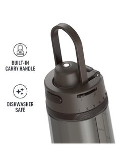 THERMOS Alta Series Leak Proof Hard Plastic Water Bottle with Spout Grey and Black 24oz TP4329SM6  - Image 3
