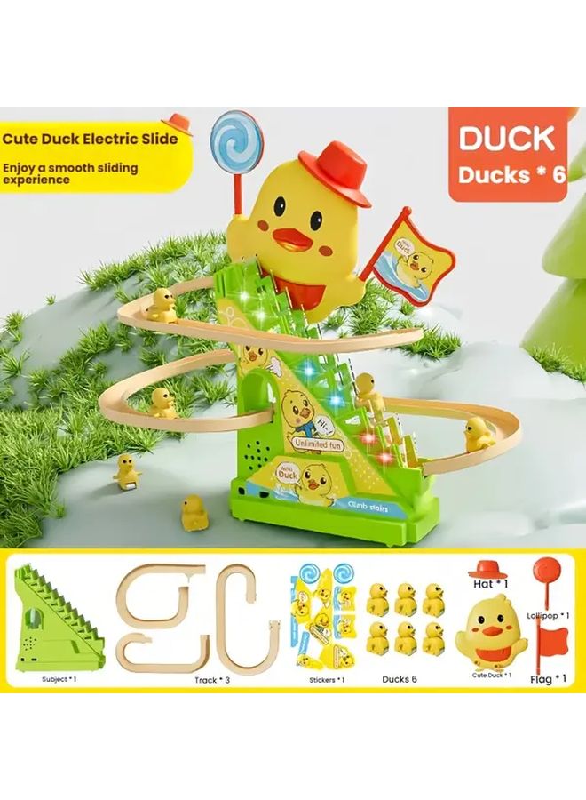 6 بط صعود الدرج لعبة مع منحدر حلزوني مسار انزلاق تطوير المهارات الحركية هدية - Image 1