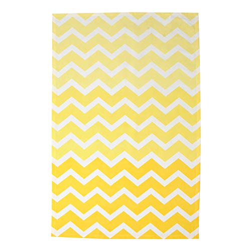 DII Kitchen Towel Collection Decorative Cotton Dishtowel Set, 18x28, Yellow Chevron, 2 Piece - Image 3