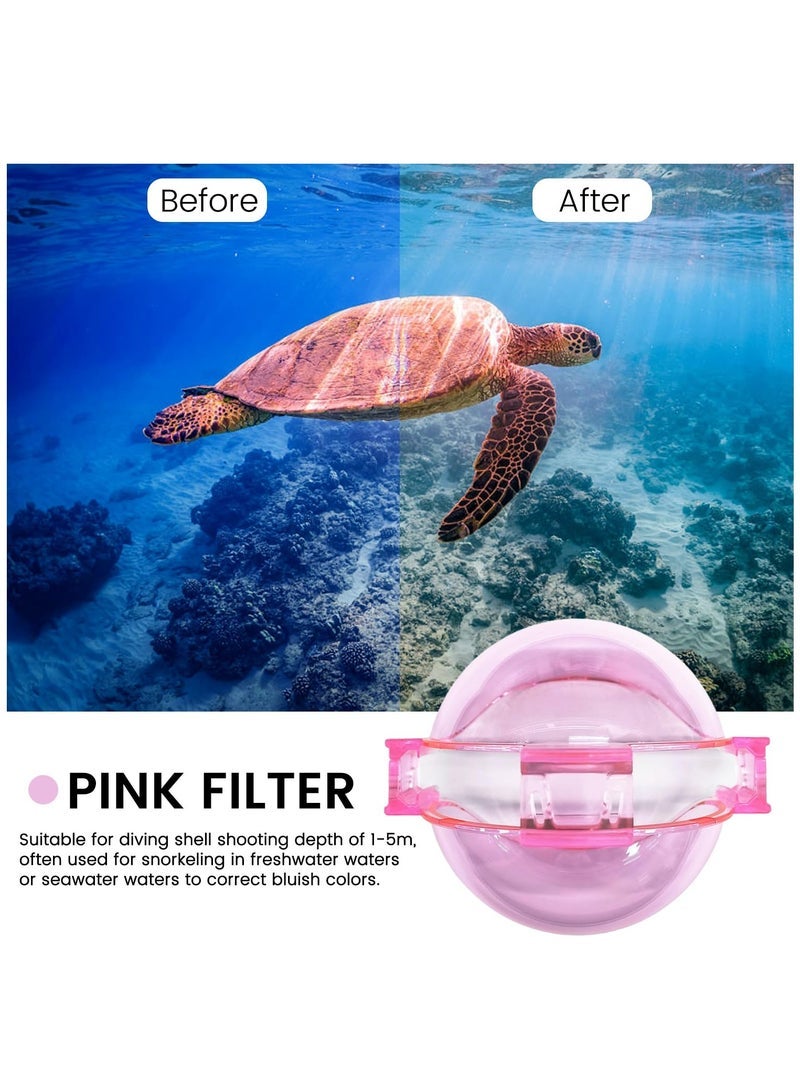 Pack for Insta360 X3 Official Waterproof Case Dive Filters - Red, Pink, Purple, Enhancing Underwater Video & Photography in Various Conditions, Color-Correcting Lens Accessories  - Image 5