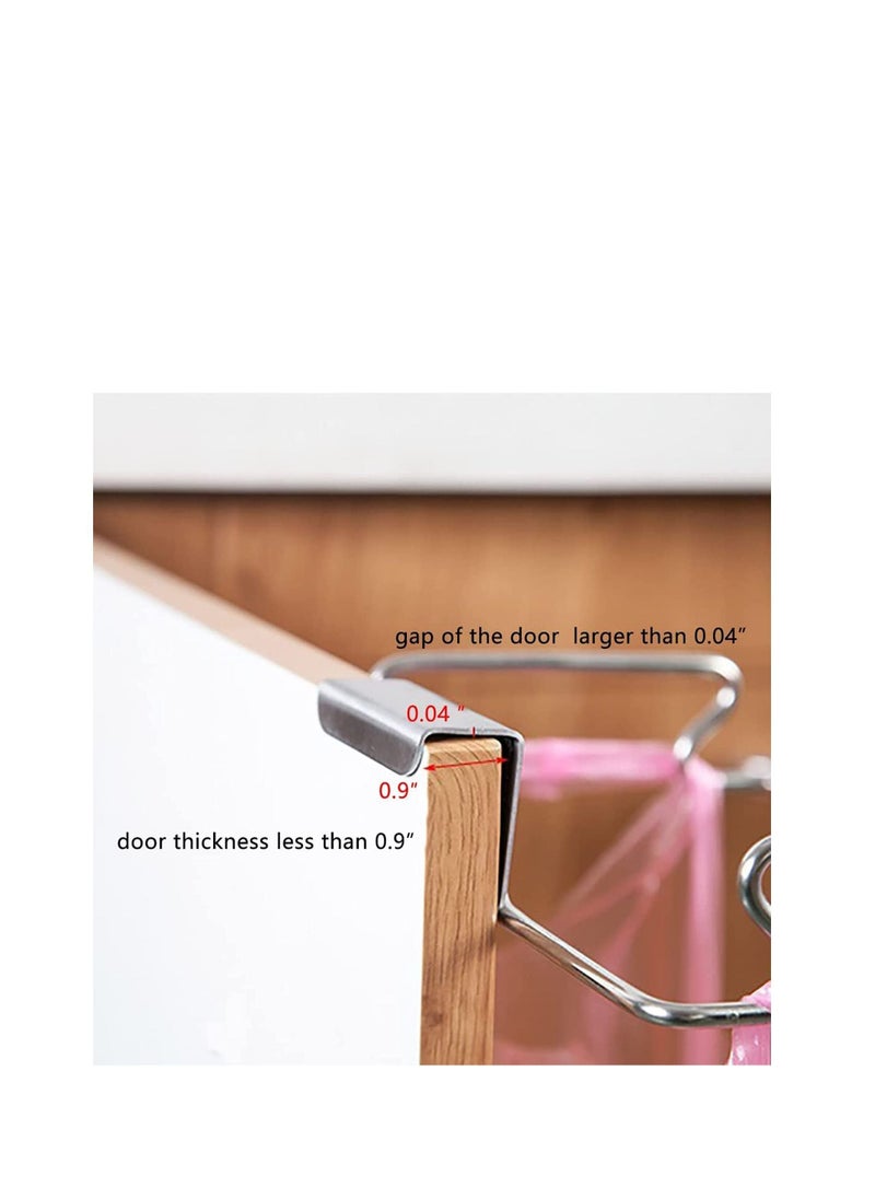 Y&D Hanging Garbage Bags Storage Organizer Rack, Stainless Steel Trash Bag Holder, Towel Gloves Hanger for Kitchen Cabinet Cupboard Drawer Back Door Hook Hangers, Cupboards Frame  - Image 5