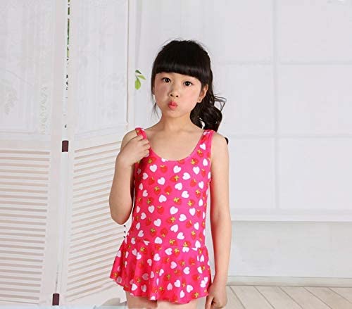 DRAUSS One Piece Girl's Synthetic Digital Printed Swimming Costume in Frock Style. Pink - Image 5