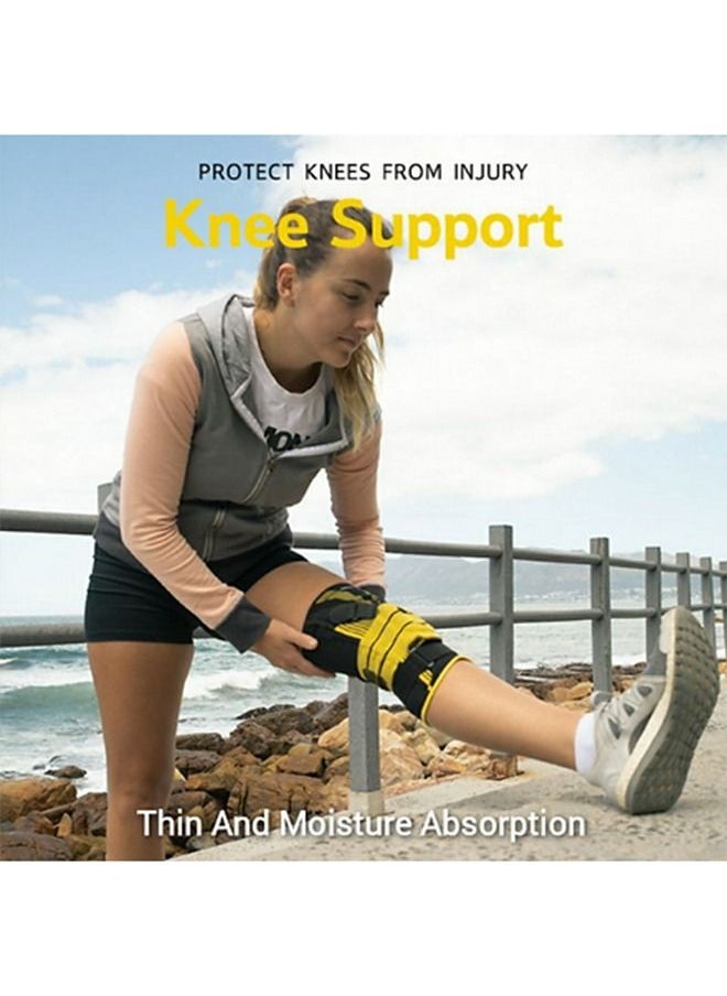 Naturehike - HJ K01 Wing Professional External Stabilized Patella Knee Brace Yellow/M - Image 1