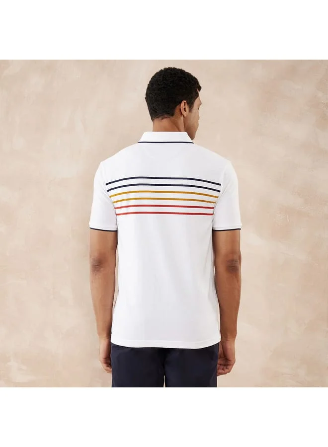 fahrenheit Fahrenheit Striped Polo T-shirt with Short Sleeves