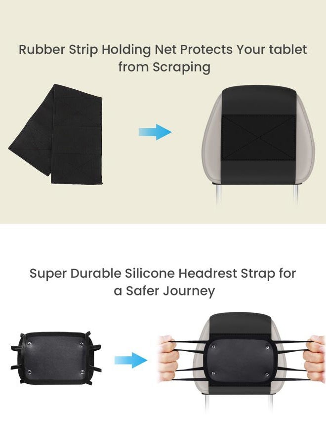 WONNIE 4 Pack Car Headrest Mount Holder for Tablets, Tablet Holder for Car Back Seat, Tablet Stand for Kids Fits for 7-10.5'' Devices - Image 4