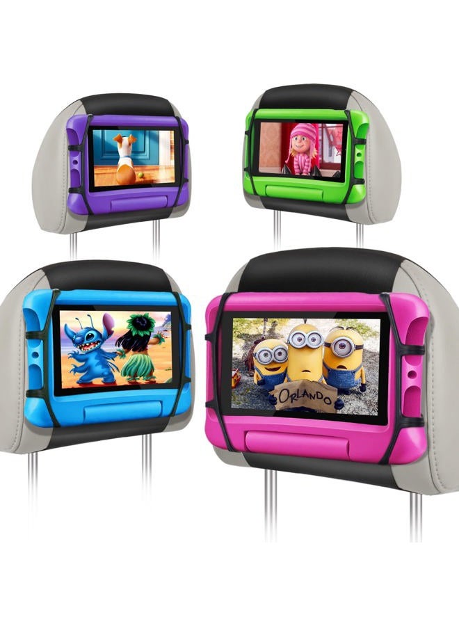 WONNIE 4 Pack Car Headrest Mount Holder for Tablets, Tablet Holder for Car Back Seat, Tablet Stand for Kids Fits for 7-10.5'' Devices - Image 1