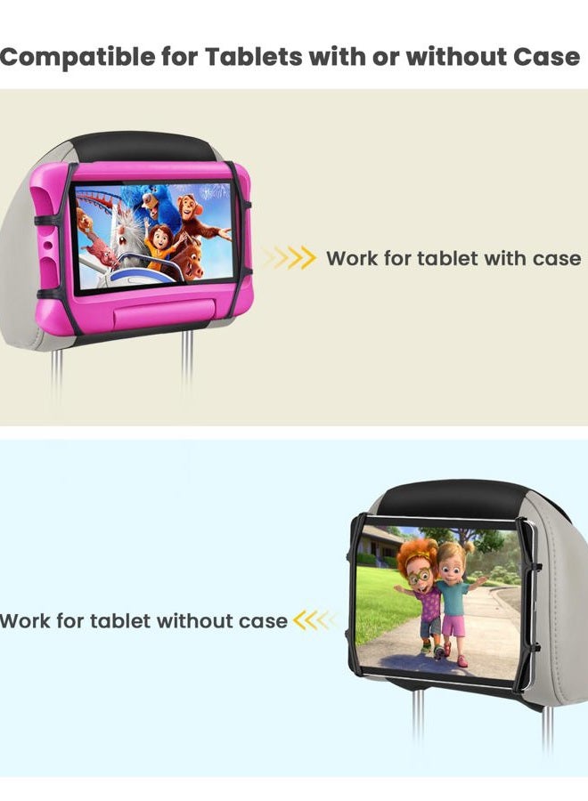 WONNIE 4 Pack Car Headrest Mount Holder for Tablets, Tablet Holder for Car Back Seat, Tablet Stand for Kids Fits for 7-10.5'' Devices - Image 5