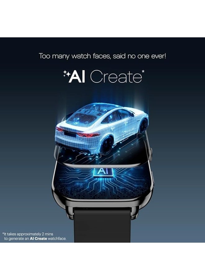 Noise Pulse 4 Max Smart Watch with AI Create (India's 1st Ever with Unlimited Watch Faces), AI Search, 1.96" AMOLED Display, Functional Crown, Premium Metallic Finish, Health Suite (Space Blue) - Image 2