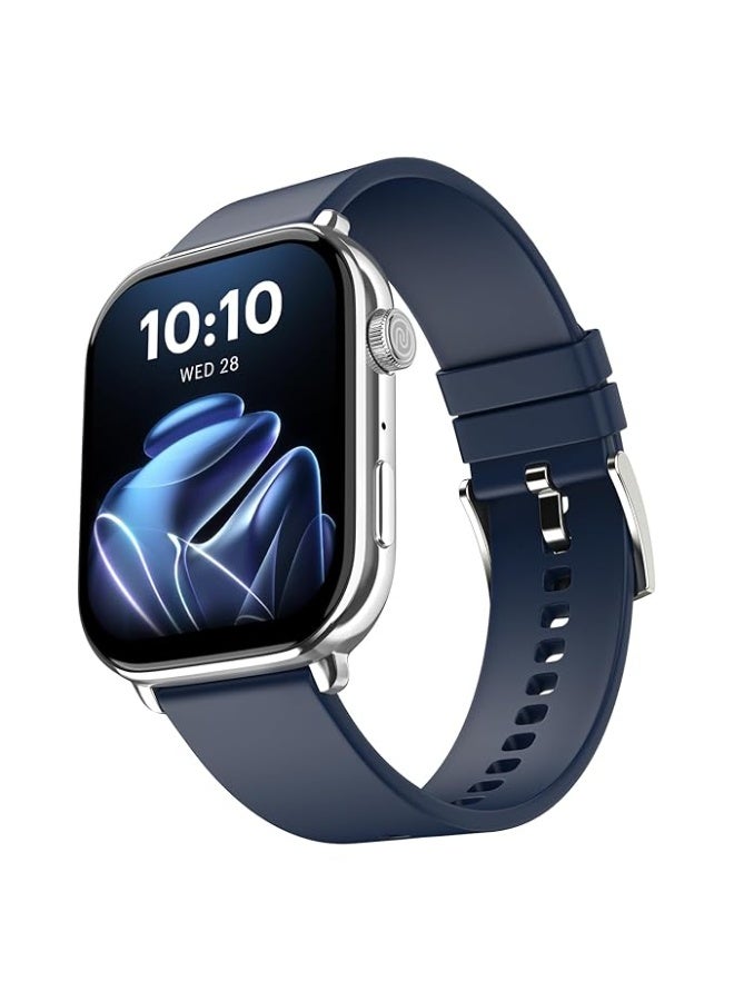 Noise Pulse 4 Max Smart Watch with AI Create (India's 1st Ever with Unlimited Watch Faces), AI Search, 1.96" AMOLED Display, Functional Crown, Premium Metallic Finish, Health Suite (Space Blue) - Image 1