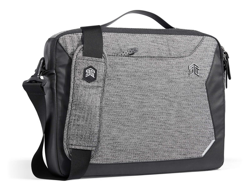 STM Myth fleecelined Brief Case with removable strap for 13 Laptop Granite Black stm117185M01