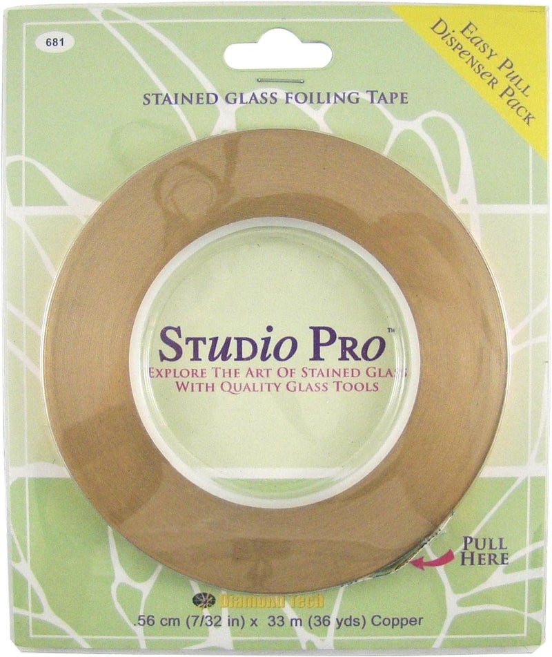 Studio Pro 7/32-Inch Copper Foil Tape for Stained Glass Crafting - Image 1