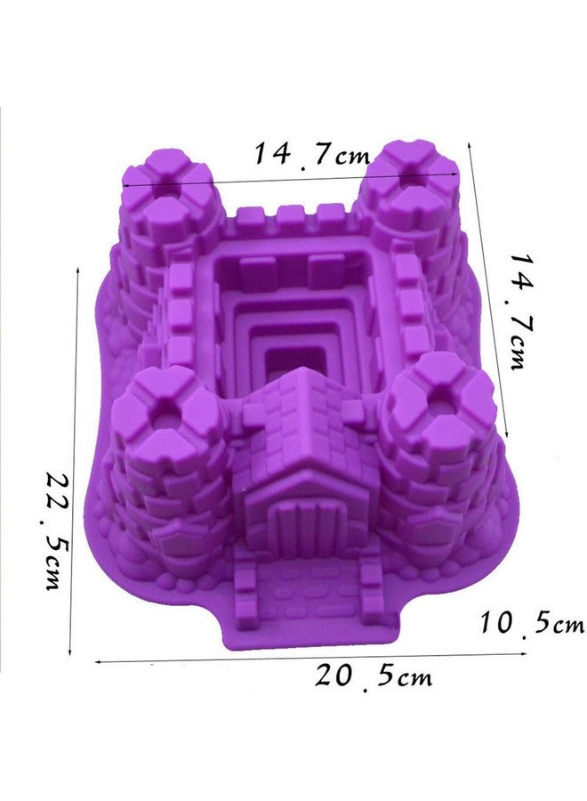 FantasyDay Silicone Baking Molds, 3D Castle Cake Pan, Non Stick Silicone Cake Mold for Cake, Jello, Gelatin, Bread, Soap - 8.8''*8.07''*4.13'' - Image 2