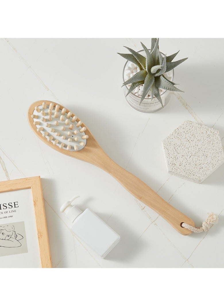 أوريتي زهرة الخيزران الجسم فرشاة حمام الجانب المزدوج - Image 4