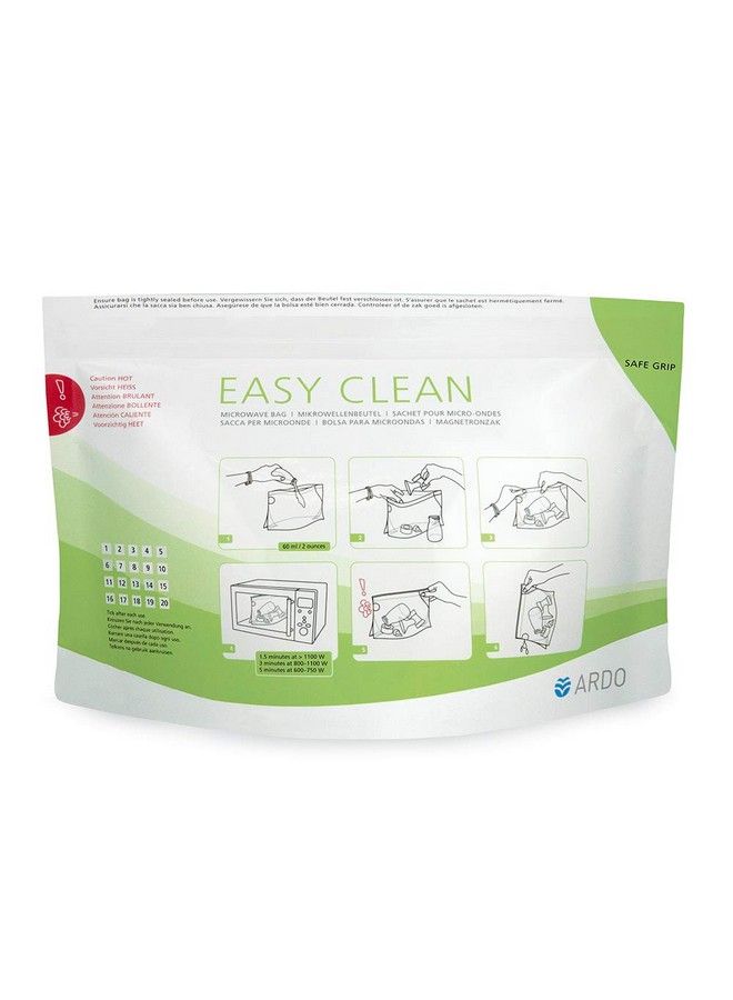 Ardo Easy Clean Multiuse Microwave Steam Cleaning Bags For Breastfeeding Accessories 5 Bags (100 Cleaning Cycles Total) - Image 4