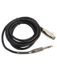 Generic XLR Female Socket To 6.35mm 1/4'' Mono Male Jack Shielded Plug Stereo Audio Cable Cord Wire for Mic Mixer Amplifier Sound Card (Black)  - Image 1