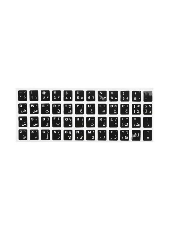 Generic Keyboard Stickers (Arabic/English Letters) for Laptops  - Image 2