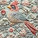 MINIWAN Crystal Bird 500 Piece Puzzles for Adults Cute Cardinal Floral Art Jigsaw Puzzles Bird Diamond Puzzle with Letters on Back Hard Impossible Difficult Unique Challenging Family Puzzle20x20 - Image 2