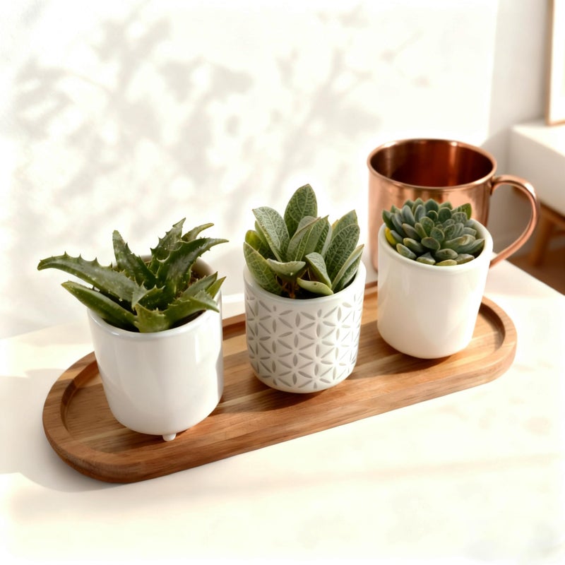 GinSent Wooden Decorative Trays 1PCS Farmhouse Wood Tray Bathroom Vanity Bathroom Counter Wood Trays Home Rustic Decor Trays, Bathroom Tray Countertop, Wooden Trays for Decor Vanity Trays - Image 5