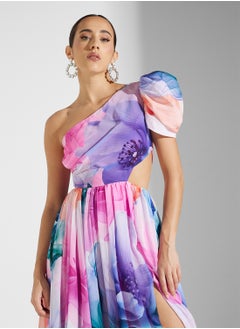 Virgos Lounge One Shoulder Pleated Dress  - Image 3
