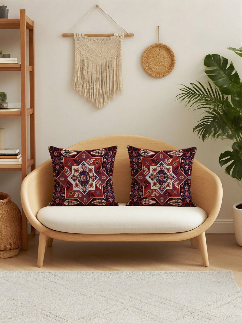 زينة رمضان طقم أغطية وسائد 2 قطع مقاس 45 × 45 سم بتصميم شرقي تقليدي - Image 4