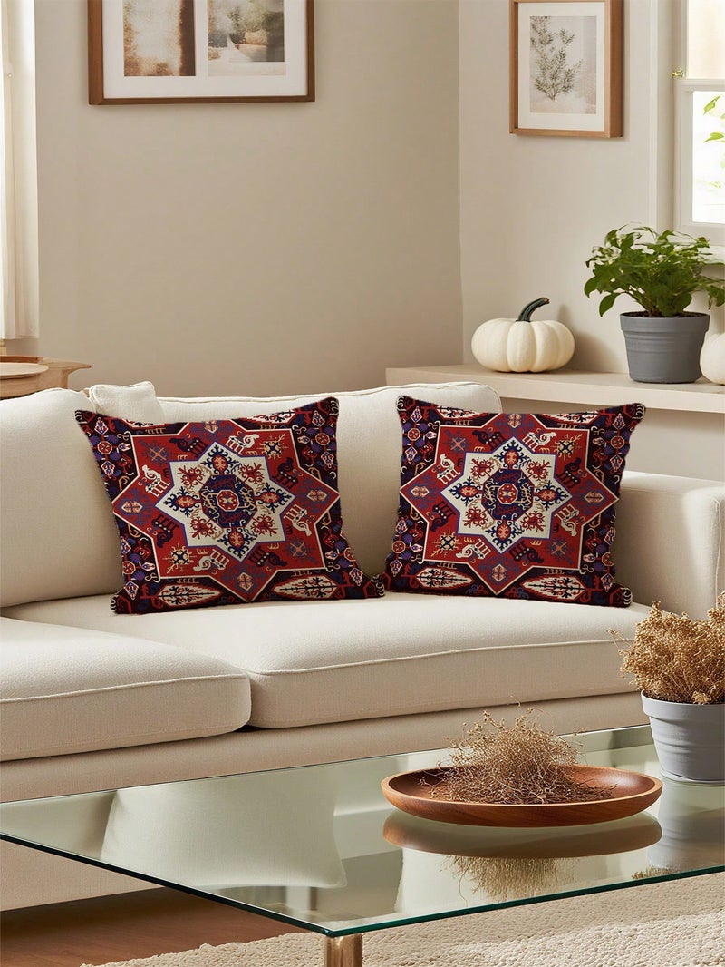 زينة رمضان طقم أغطية وسائد 2 قطع مقاس 45 × 45 سم بتصميم شرقي تقليدي - Image 3