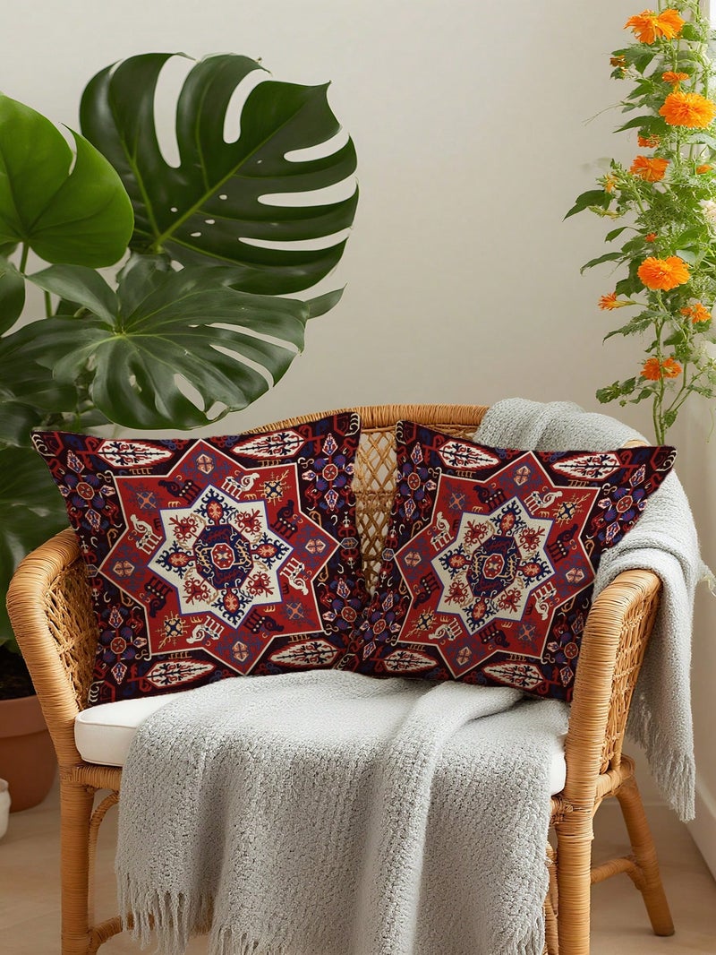 زينة رمضان طقم أغطية وسائد 2 قطع مقاس 45 × 45 سم بتصميم شرقي تقليدي - Image 2