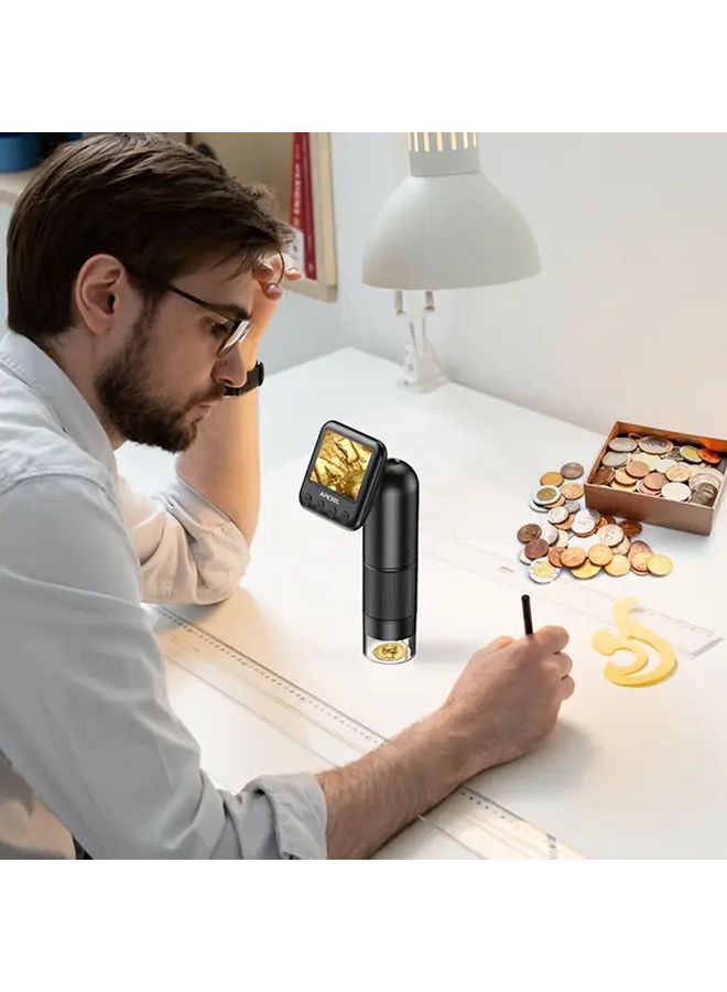 Apexel منظار يدوي أسود USB بتكبير 800x وشاشة HD 2 بوصة و6 مصابيح LED - Image 5