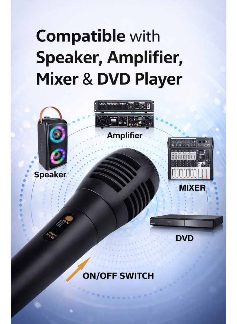 CABLE CONV Dynamic Wired Microphone with 6.5mm Jack – Handheld Mic for Karaoke, Recording, Amplifier & Speaker - Image 3